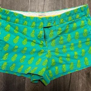 J. Crew Chink Pineapple Shorts